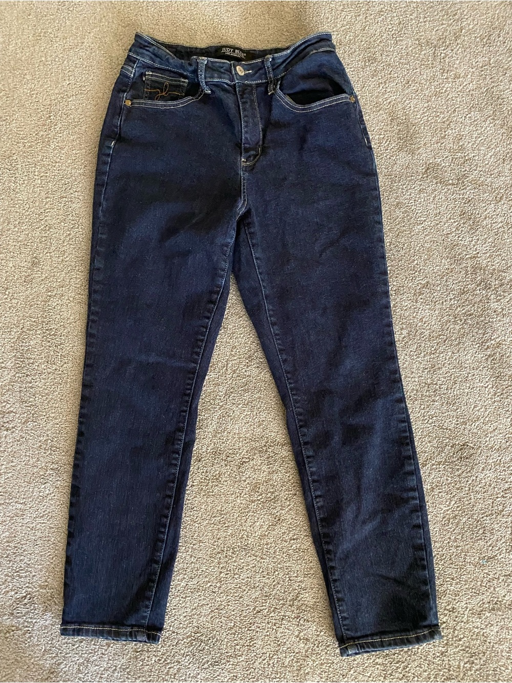 Judy Blue Dark Indigo High-Rise Mom Jeans 7/28